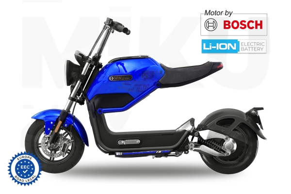 EEC Elektro Roller Miku Max 800W 60V 20Ah BOSCH Motor 10 Zoll Lithium-on Batterie